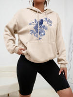 Sudadera De Mujer Con Capucha Estampada De Koi De Buena Suerte Estilo Casual Harajuku De Poliéster Suave Con Bolsillo Para Otoño Multicolor - details 11