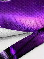 Camiseta De Hombre Con Patrón De Lobo Morado 3D Estilo Casual Verano Ropa Popular De Calle Secado Rápido Camiseta De Polyester - details 3