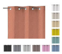Cortina modelo LANZAROTE  de Tela Lisa confeccionada con 8 ollaos de 140x260cm,  11 Colores Disponible,  Cortina Para Salón Dormitorio y oficina. Tambien disponible en pack de 2 cortinas - details 2