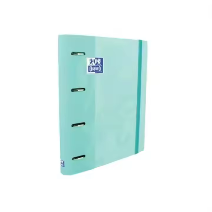 CARPETA 4 ANILLAS OXFORD EUROPEANBINDER 100 HOJAS CON RECAMBIO Y GOMA LIGERA 5x5 - 1