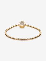 Pandora - Pulsera Pandora Moments with Cadena de Serpiente y Brilliant Crown-Baño de Oro de 14K - details 0