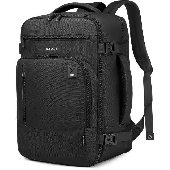 Ryanair Mochila Viaje Cabin Avión 40x20x25,Bolsa de Equipaje de Mano para Hombre,Mochilas de Viaje Mujer de Macbook Air 15 Pulseras 20L, maleta 40x20x25cm Eazyjet y Vueling(Negro) - 1