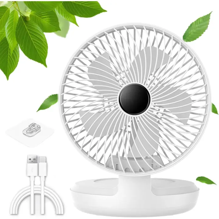 Ventiladores de dormitorio, ventilador eléctrico de escritorio, camping, alimentado por USB, plegable, montado en la pared, ventilador de suelo silencioso, mini ventilador de aire - 1