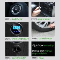 Bomba inflable portátil de 150 PSI, compresor de aire para coche, inflador de neumáticos eléctrico digital de 12 V para coches, motocicletas y bicicletas - details 6