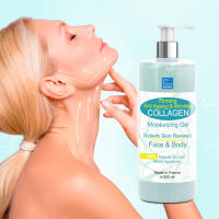 Gel de Colageno Antiedad - Conductor Radiofrecuencia Facial y Corporal - Gel Reafirmante Cuerpo y Rostro Antiarrugas Contorno de Ojos Firmeza de la Piel - 500 ml - Bleu & Marine Bretania - details 0