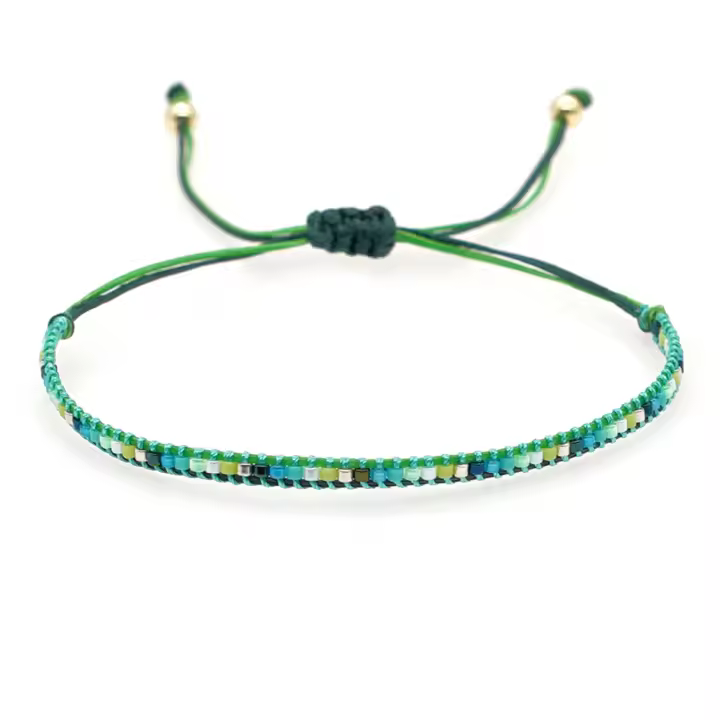 Miyuki Pulsera De Cuentas Para Mujer 2024 Ajustable Colorido Hilo De Cera Cadena De Suerte Joyería Hecha a Mano Regalos - 1