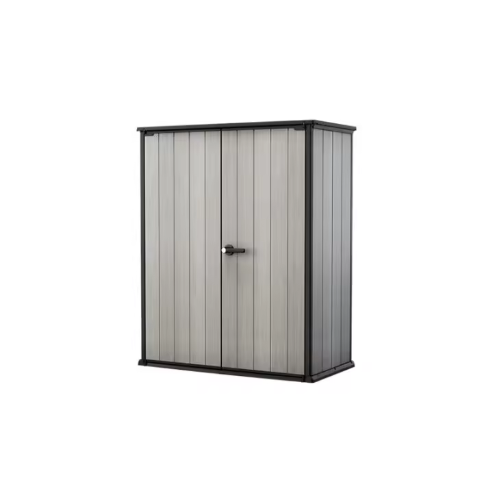 KETER 246241 Cobertizo de exterior High Store+ 140x73,6x170,4 cm y 1m2 - Deco Gris - 1