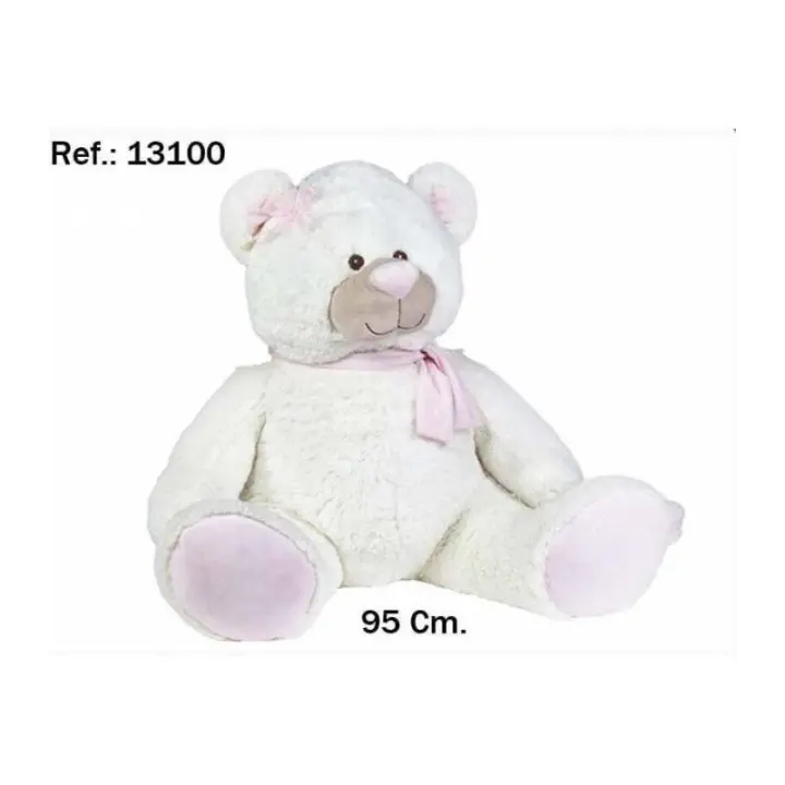 OSO PELUCHE 95 CM.BLANCO DE ARTESANIA BEATRIZ - 1
