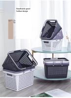 Cesta De Compras Portátil Supermercado Cesta De Alimentos Cesta De Almacenamiento Para Baño Cesta De Panadería Cesta De Almacenamiento Versátil - details 3