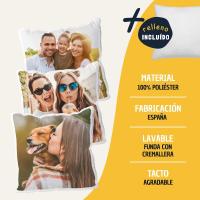DEREGALOOS Cojín Personalizado de 40x40 cm con Impresión a Doble Cara y Relleno Incluido - details 3