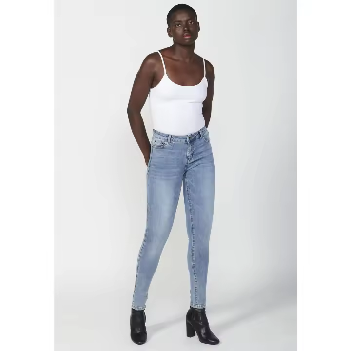 Koroshi - Pantalón vaquero slim fit 2422PT22 de denim elástico con 70% algodón para mujer, ajustado y cómodo - 1