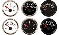 Juego Universal De 4 Medidores 52mm Temporizador De Agua Presión Del Aceite Nivel De Combustible Voltímetro Con Luz Trasera Roja Para Coche Barco Yate 12V - details 0