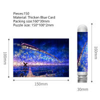 Juego De Puzzle En Tubo Miniatura 150PCS Diversión Y Relaxación Con Estrella Y Tren Decoración Familiar Para Edad 3-14+ Material Papel - details 9