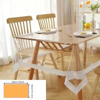 Mantel De Plástico Transparente Y Delgado Impermeable Para Mesas De Comedor Fiestas Camping Odorless Rectangular - details 3