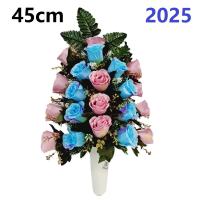 Centro de Flores para Cementerio Gerimport | Ramos de Flores para Todos los Santos | Flores Artificiales de Tela | Ancho 30cm | Alto 45cm | Personalizar Color y Medida | Contacto con Nosotros - details 0