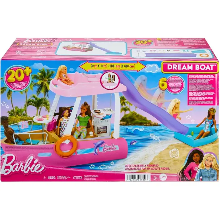 Barbie Dream Boat Barco de Juguete para Muñecas con Accesorios, Regalo +3 años (Mattel HJV37) - 1