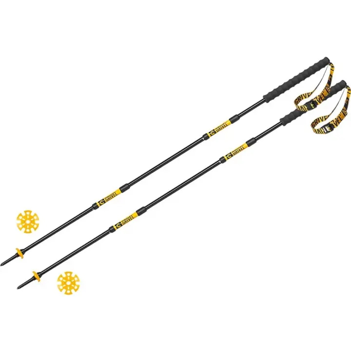 Grivel Bastones Trail Three Amarillo,Negro Unisex - 1