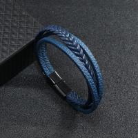 Pulsera De Cuero Para Hombre Estilo Moderno Con Hebilla Magnética Desmontable Y Diseño De Enredado Accesorios Deportivos Para Ciclismo - details 7