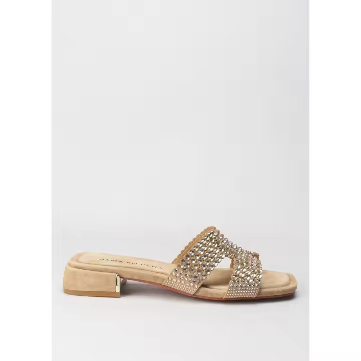 sandalia hermes piedras suede sand ALMA EN PENA - 1