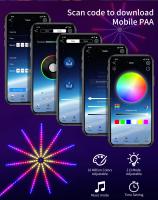 Tira De LED Fuegos Artificiales RGB Con Control Remoto USB Y Bluetooth Activación Por Sonido Y Música Decoración De Navidad Para Habitación Color Soñado - details 6