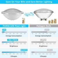 LED Piscina PAR56,18W Foco LED Piscina Sumergible Iluminación LED Empotrados, 1800lm, Ángulo de 120 °, Impermeable IP68, 12V DC/AC, 6000K - details 4