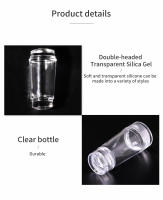 Kit De Estampado De Uñas LULAA Con Doble Cabeza Y Desbasteador Herramientas De Manicura Accesorios Para Uñas Silicona Transparente - details 8