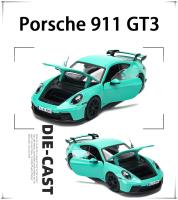 Modelo De Coche De Lujo Bburago 1:24 Porsche 911 GT3 En Verde Fluorescente Y Gris Aleación Colección Juguete Regalo Cumpleaños - details 2