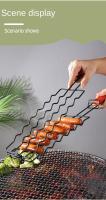 Cesta De Asado De Perro Caliente En Acero Inoxidable Con Pinza Antideslizante Para Salsichas Pescado Y Jamón Herramienta De Barbecue - details 7