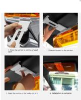 Visera De Coche 2 En 1 Con Espejo De Visión Diurna Y Nocturna Anti Luz Solar Y UV Plegable Para Visión Clara - details 13