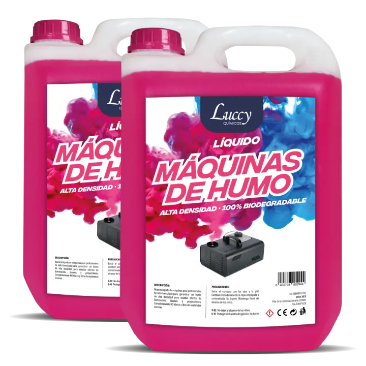 LUCCY Líquido para Máquina de Humo Natural Rosa - Líquido Máquina Humo Alta Densidad y Larga Duración, Seguro para Respiración, Fiestas, Eventos, Discoteca (10 Litros) - 1