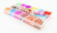 Set De 1800 Piezas De Banda Elástica De Goma Colorida Para Niñas Herramienta De Tejido Para Pulseras Kit De Juguete Educativo Para Niños De 7 a 10 Años - details 8