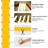 Tira De Luz LED COB Ultra Brillante 4300 Lumen/m 1600 LEDs/m Alta Densidad Flexible Dimmable Iluminación RA90 3000K 4000K 6500K 24V Para El Hogar - details 6