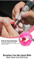 Caja De Limpieza Para Brocas De Uñas 1Pcs Con Cepillo De Limpieza Y Cabezas De Martillo De Cobre Herramientas Para Arte De Uñas - details 1