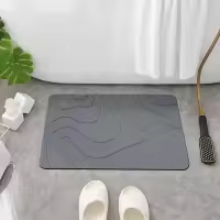 Alfombra De Baño De Piedra De Diatomeas Interior Absorbente Y Secado Rápido Alfombra De Ducha De Plástico Moderna Antideslizante Para Entrada - details 3
