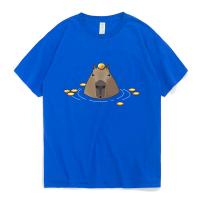 Camiseta De Algodón Cómoda Y Graciososa Con Diseño De Capybara Para Hombres Y Mujeres Estilo Anime Japonés Casual Oversized Para Calle Pareja - details 8
