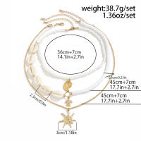 IngeSight.Z Conjunto De 3 Collares De Lujo Con Colgante De Tortuga Y Concha Para Mujer Estilo Clásico De Verano Joyería De Playa - details 0