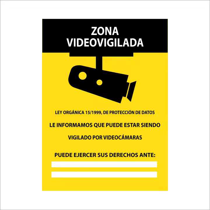Cartel Zona Videovigilada PVC Rígido - 1