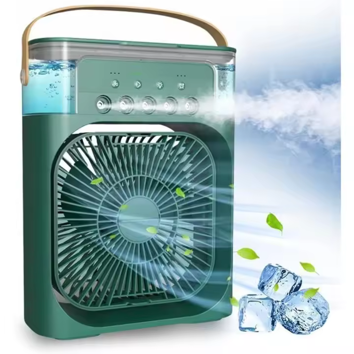 Aire acondicionado portátilminiventilador personal 4 en 1 con pulverizador de agua y 3 velocidadesenfriador de aire evaporativo. - 1