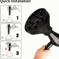 Banner - Difusor de pelo plegable universal para secador de pelo - Rosa