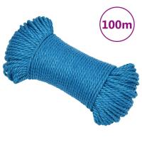 vidaXL Cuerda de Trabajo Polipropileno 3 mm 100 m Seguridad Incendio Color Azul,  Blanco,  orange y mas - details 0