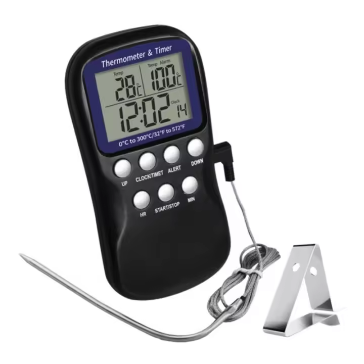 Sonda para horno de cocina para el hogar, termómetro para alimentos, alarma para hervir azúcar, pantalla Digital, termómetro electrónico - 1