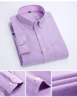 Camisa De Manga Larga Para Hombre Estilo Clásico Y Elegante De Textil Oxford Con Patrón Cuadriculado Moda Slim Social Para Negocios Y Ocio - details 18