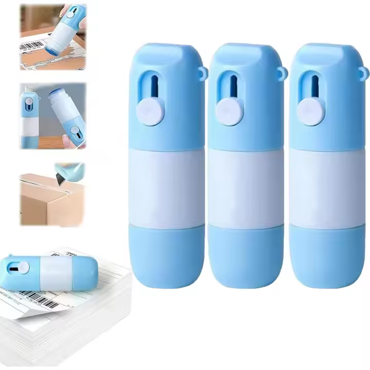Líquido de corrección de papel térmico con cuchillo para desempaquetar-Información portátil Líquido de corrección de protección contra fugas para etiquetas de paquetes, facturas (3 piezas) - 1