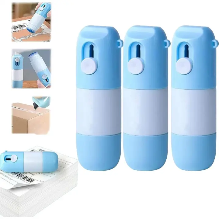 Líquido de corrección de papel térmico con cuchillo para desempaquetar-Información portátil Líquido de corrección de protección contra fugas para etiquetas de paquetes, facturas (3 piezas) - 1