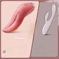 Vibrador Realista Con Lengua Para Estimulación De G-Spot Y Clítoris Juguetes Sexuales Para Adultos USB Control Remoto Silicone - details 0