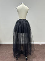 Nueva Llegada De Petticoats Alta-baja Para Vestido De Coctel Elástico De Malla Redonda De Color Negro Rojo Azul Morado Café Rosa Verde Tútú De Halloween Skirt Gótica Adecuado Para Mujeres - details 7