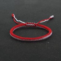 Pulsera Tíbetana Budista De Suerte Para Parejas Hecha a Mano Con Cordón Rojo Y Blanco Nudo De King Kong Pulsera De Hombre Y Mujer Ajustable De 16-24cm - details 2