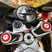 RSV4 Triple Clamp Yoke Sticker Para Motocicleta Aprilia RSV4 2009-2017 Material De Resina Epoxi Adhesivo De Apariencia De Carbono - details 0