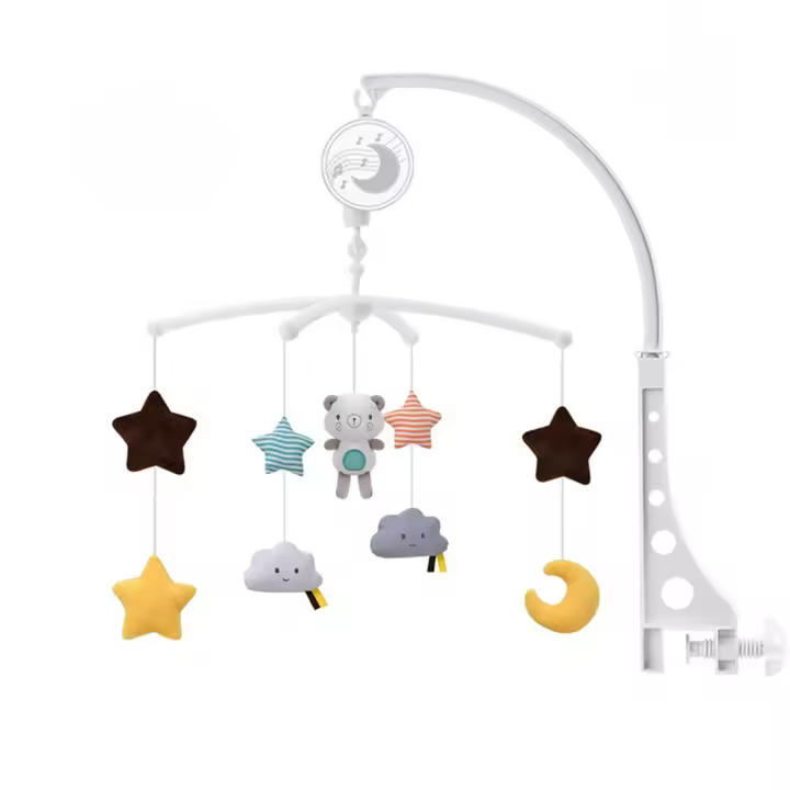 MOV-Juguetes Educativos para Bebés Móviles de Cuna Cuernos de Huevo Campanilla Carusela para Cama de Bebé Regalos para Recién Nacidos 0-12 Meses - 1