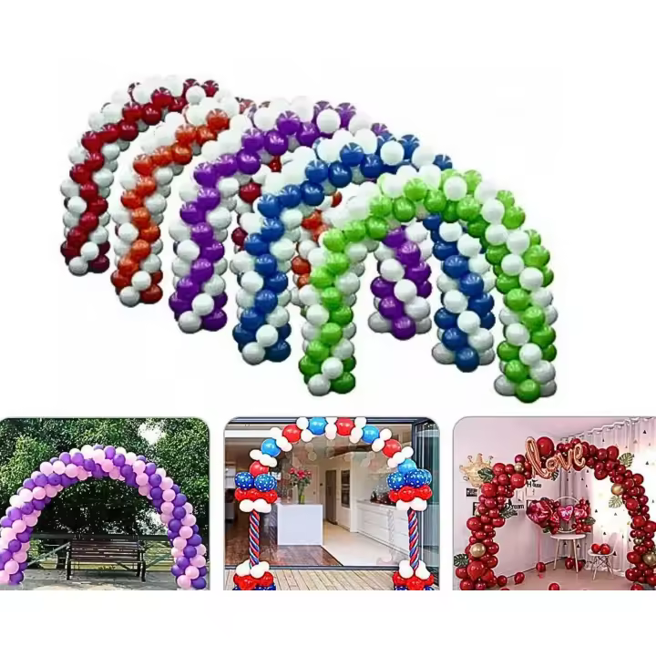 Zirizon-KIT ARCO 5M PARA GLOBOS, para fiestas, bodas, eventos de novia, graduación, decoración de cumpleaños, bufés de dulces, mesas de postre, baby showers, decoración de Navidad, Año Nuevo ( Globos no incluidos ) - 1